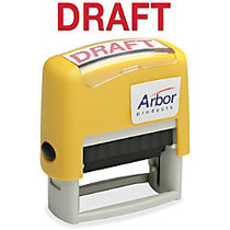 SKILCRAFT; Pre-Inked Message Stamp,  inch;DRAFT inch;, Red Ink