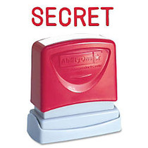 SKILCRAFT; Pre-Inked Message Stamp,  inch;SECRET inch;, Red Ink