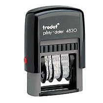 Trodat 4820 Self-Inking Stamp, Date Only, 3/8 inch; x 1 5/8 inch;, 65% Recycled, Black