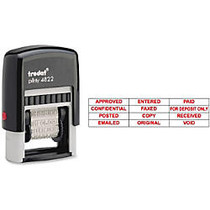 U.S. Stamp & Sign Message Stamp - Message Stamp -  inch;APPROVED, CONFIDENTIAL, COPY, E-MAILED, ENTERED, FAXED, FOR DEPOSIT ONLY, ORIGINAL, PAID, POSTED, RECEIVED, ... inch; - 0.38 inch; Impression Width x 1.25 inch; Impression Length - 10000 Imp