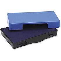 U.S. Stamp & Sign Replacement Stamp Pad - 1 Each - 0.6 inch; Width x 2.5 inch; Length - Blue Ink - Plastic