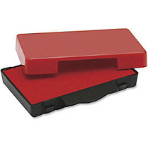 U.S. Stamp & Sign Replacement Stamp Pad - 1 Each - 0.6 inch; Width x 2.5 inch; Length - Red Ink - Plastic