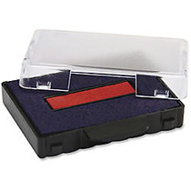 U.S. Stamp & Sign T5117 Replacement Ink Pad - 1 Each - Blue, Red Ink - Plastic