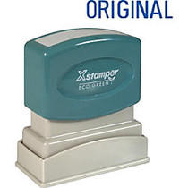 Xstamper; One-Color Title Stamp, Pre-Inked,  inch;Original inch;, Blue