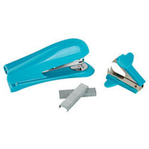 Office Wagon; Brand Half-Strip Stapler With Staples And Remover, Blue