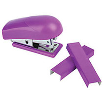 Office Wagon; Brand Mini Half-Strip Stapler With Color Staples, Purple