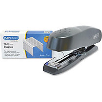 Rapesco Spinna Stapler with Staples Set - 50 Sheets Capacity - 210 Staple Capacity - Full Strip - 24/8mm, 26/6mm, 26/8mm, 24/6mm Staple Size - Gray