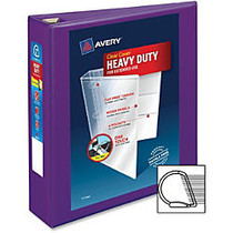 Avery; Heavy-Duty View Binder With Locking EZD Rings, 2 inch; Rings, 39% Recycled, Purple