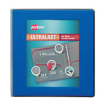 Avery; Ultralast&trade; Slant-Ring Binder, 1 1/2 inch; Rings, Blue