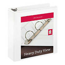 Heavy-Duty Nonstick View Binder By [IN]PLACE;, 3 inch; Rings, White