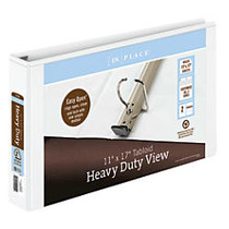 Heavy-Duty View Binders By [IN] PLACE;, 2 inch; Rings, 59% Recycled, 565-Sheet Capacity, White