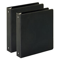 Just Basics Economy Reference Binder, 1 1/2 inch; Rings, 350-Sheet Capacity, Black, Pack Of 2