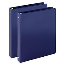 Just Basics Economy Reference Binder, 1 inch; Rings, 225-Sheet Capacity, Blue, Pack Of 2