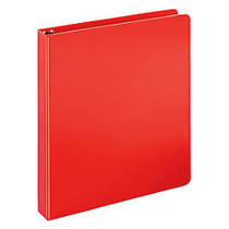 Just Basics Economy Round-Ring Non-View Binder, 1 inch; Rings, Letter Size, Red