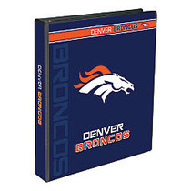 Markings by C.R. Gibson; Round-Ring Binder, 1 inch; Rings, 150-Sheet Capacity, Denver Broncos