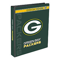 Markings by C.R. Gibson; Round-Ring Binder, 1 inch; Rings, 150-Sheet Capacity, Green Bay Packers