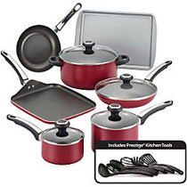 Farberware 17-Piece Cookware Set, Red