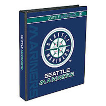 Markings by C.R. Gibson; Round-Ring Binder, 1 inch; Rings, 150-Sheet Capacity, Seattle Mariners