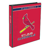 Markings by C.R. Gibson; Round-Ring Binder, 1 inch; Rings, 150-Sheet Capacity, St. Louis Cardinals