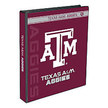 Markings by C.R. Gibson; Round-Ring Binder, 1 inch; Rings, 150-Sheet Capacity, Texas A&M Aggies