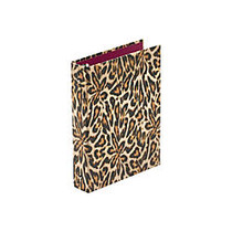 Nicole Miller Mini Paper Board Binder, 1 inch; Rings, Leopard