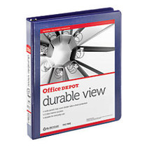 Office Wagon; Brand Durable D-Ring View Binder, 1 inch; Rings, Letter Size, 60% Recycled, Blue