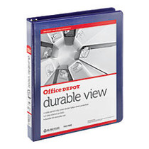 Office Wagon; Brand Durable D-Ring View Binder, 2 inch; Rings, Letter Size, 60% Recycled, Blue