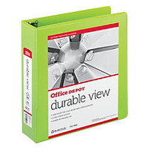 Office Wagon; Brand Durable D-Ring View Binder, 2 inch; Rings, Letter Size, 60% Recycled, Green