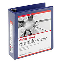 Office Wagon; Brand Durable D-Ring View Binder, 3 inch; Rings, Letter Size, 60% Recycled, Blue