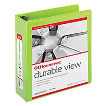 Office Wagon; Brand Durable D-Ring View Binder, 3 inch; Rings, Letter Size, 60% Recycled, Green