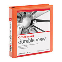 Office Wagon; Brand Durable Non-Locking Round View Binder, 1 1/2 inch; Rings, Orange