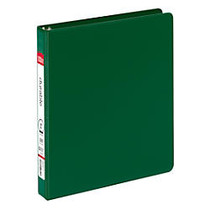 Office Wagon; Brand Durable Reference Binder, 1 inch; Round Rings, Dark Green