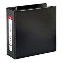 Office Wagon; Brand Durable Slant D-Ring Binder, 4 inch; Rings, 100% Recycled, Black