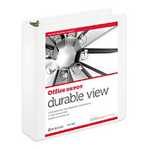 Office Wagon; Brand Durable View Round Ring Binder, 2 inch; Rings, White