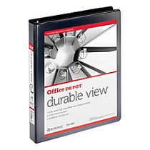 Office Wagon; Brand Durable View Slant-Ring Binder, 1 inch; Rings, 39% Recycled, Black