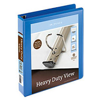 Office Wagon; Brand Heavy-Duty Easy Open; D-Ring View Binder, 1 1/2 inch; Rings, 8 1/2 inch; x 11 inch;, 350-Capacity, Blue