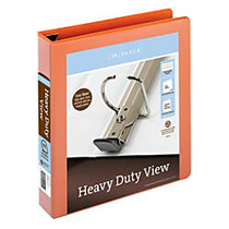 Office Wagon; Brand Heavy-Duty Easy Open; D-Ring View Binder, 1 1/2 inch; Rings, 8 1/2 inch; x 11 inch;, 400 Capacity, Orange