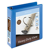 Office Wagon; Brand Heavy-Duty Easy Open; D-Ring View Binder, 2 inch; Rings, 8 1/2 inch; x 11 inch;, 500-Capacity, Blue