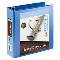 Office Wagon; Brand Heavy-Duty Easy Open; D-Ring View Binder, 3 inch; Rings, 8 1/2 inch; x 11 inch;, 650-Capacity, Blue