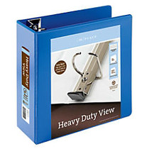 Office Wagon; Brand Heavy-Duty Easy Open; D-Ring View Binder, 4 inch; Rings, 8 1/2 inch; x 11 inch;, 800-Capacity, Blue