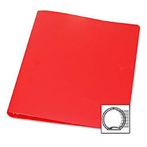 Samsill 28-Gauge Poly 3-Ring Binder - 1 inch; Binder Capacity - Letter - 8 1/2 inch; x 11 inch; Sheet Size - 3 x Round Ring Fastener(s) - Poly - Red - 1 / Each
