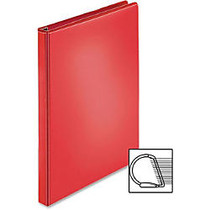 Sparco Ring Binder - 1 inch; Binder Capacity - D-Ring Fastener - 4 Pocket(s) - Polypropylene - Red - 1 Each