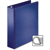 Sparco Ring Binder - 2 inch; Binder Capacity - D-Ring Fastener - 4 Pocket(s) - Polypropylene - Navy - 1 Each