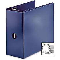 Sparco Ring Binder - 5 inch; Binder Capacity - D-Ring Fastener - 4 Pocket(s) - Polypropylene - Navy - 1 Each