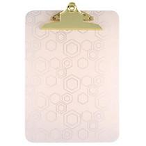 Office Wagon; Brand Decorative Clipboard, 12 1/2 inch;H x 9 inch;W x 1/4 inch;D, Blush Hexagon