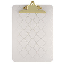 Office Wagon; Brand Decorative Clipboard, 12 1/2 inch;H x 9 inch;W x 1/4 inch;D, White Scallop