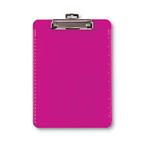 Office Wagon; Brand Plastic Clipboard, 8 1/2 inch; x 11 inch;, Neon Pink