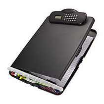 Officemate; Slim Clipboard Storage Box With Calculator, 14 1/2 inch;H x 10 inch;W x 1 3/4 inch;D, Charcoal