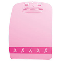 OIC; Breast Cancer Awareness Clipboard, 8 1/2 inch; x 11 inch;, Pink