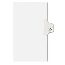 Avery Individual Side Tab Legal Exhibit Dividers - 1 Printed Tab(s) - Digit - Exhibit 204 - 8.50 inch; Divider Width x 11 inch; Divider Length - Letter - White Paper Divider - Paper Tab(s) - 25 / Pack
